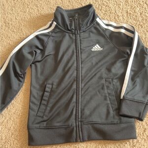 Adidas Charcoal Jacket with White Accents